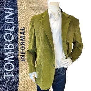 RARE Vintage Tombolini Casual Blazer Men 46L Italian Corduroy Sport Coat Jacket